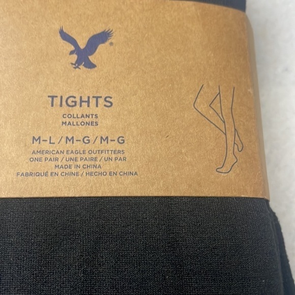 American Eagle Outfitters tight woman’s black fleece lined NWT leggings Sz M/L - Picture 4 of 5